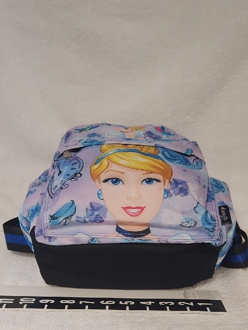 Disney Girls Purple Blue Cinderella Print Kids Backpack - Picture 6 of 6
